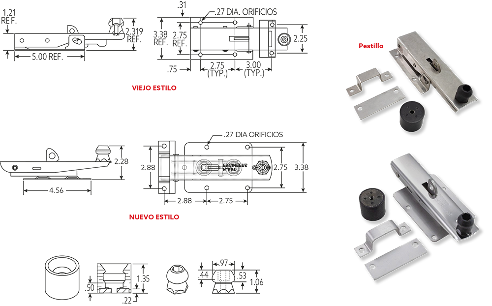 Pestillo características e imágenes