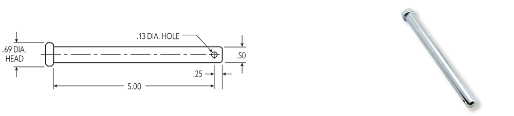 Pasador de Bisagra Estilo Fruehauf & Minor